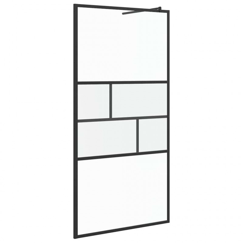 Ściana prysznicowa typu walk-in Czarny 80 x 195 x 0.5 cm