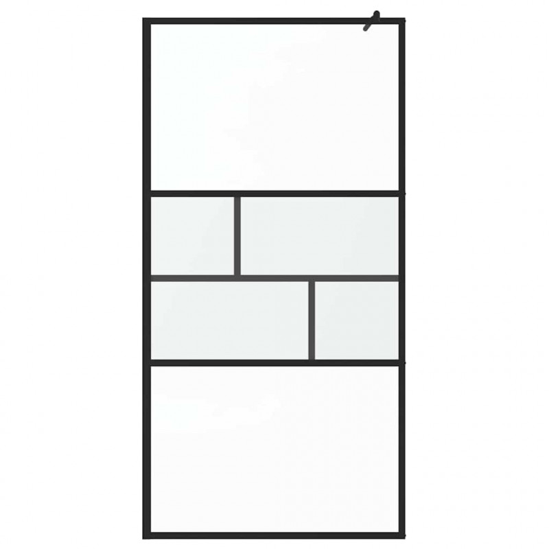 Ściana prysznicowa typu walk-in Czarny 80 x 195 x 0.5 cm