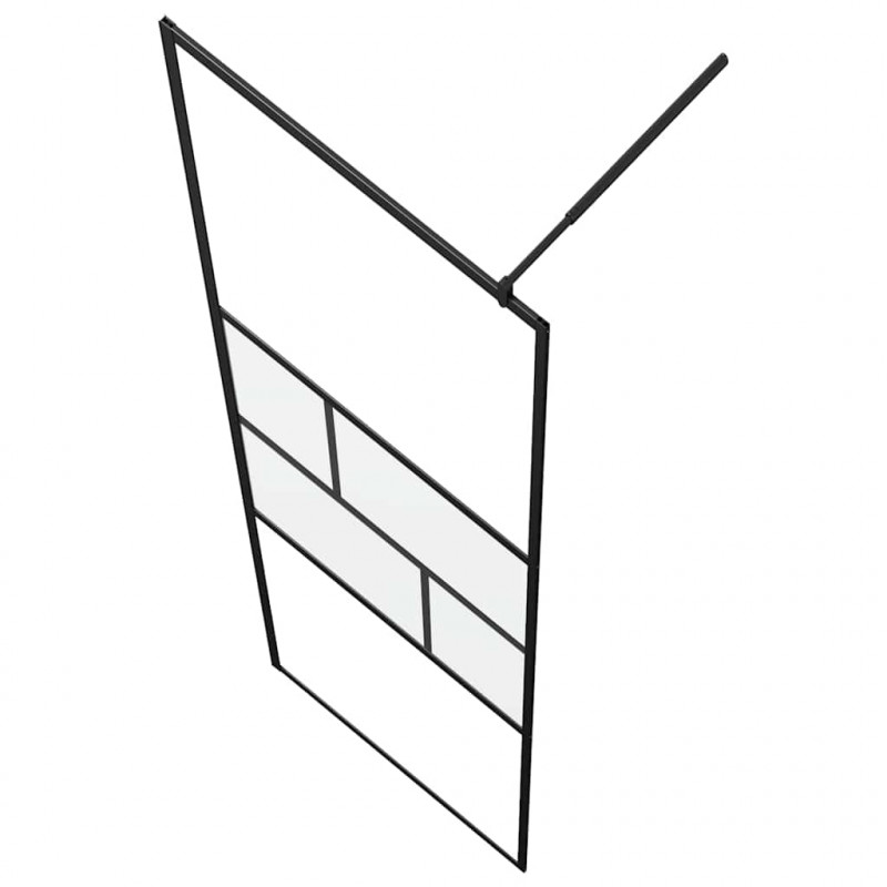 Ściana prysznicowa typu walk-in Czarny 80 x 195 x 0.5 cm