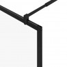 Ściana prysznicowa typu walk-in Czarny 80 x 195 x 0.5 cm
