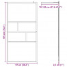 Ściana prysznicowa typu walk-in Czarny 80 x 195 x 0.5 cm