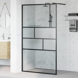 Ściana prysznicowa typu walk-in Czarny 80 x 195 x 0.5 cm
