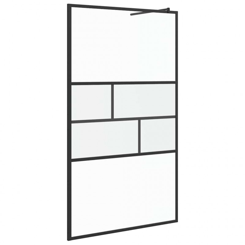 Ściana prysznicowa typu walk-in Czarny 80 x 195 x 0.5 cm