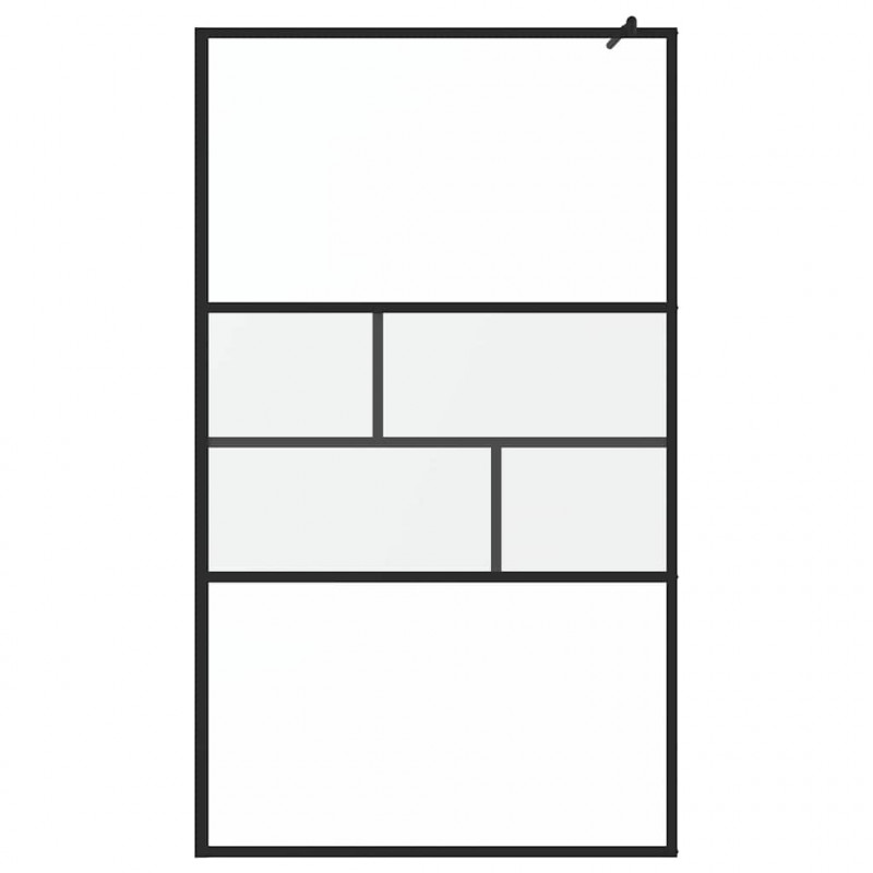 Ściana prysznicowa typu walk-in Czarny 80 x 195 x 0.5 cm