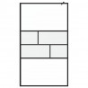 Ściana prysznicowa typu walk-in Czarny 80 x 195 x 0.5 cm