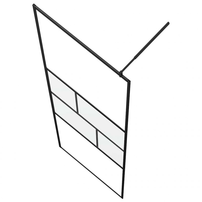 Ściana prysznicowa typu walk-in Czarny 80 x 195 x 0.5 cm