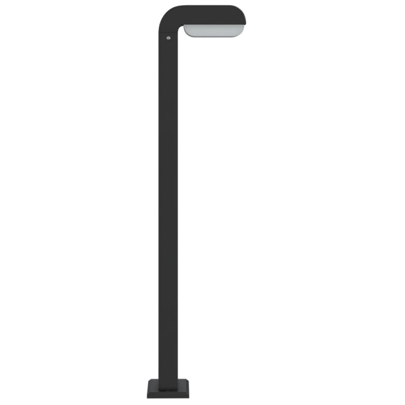 Zewnętrzne lampy stojące, 3 szt., czarne, 80 cm, aluminium