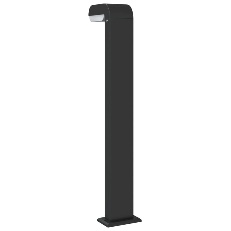 Zewnętrzne lampy stojące, 3 szt., czarne, 80 cm, aluminium