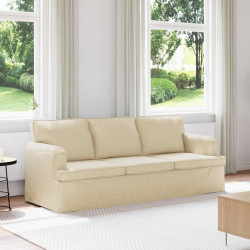 Sofa Kremowy 201 x 80 x 85 cm tkanina