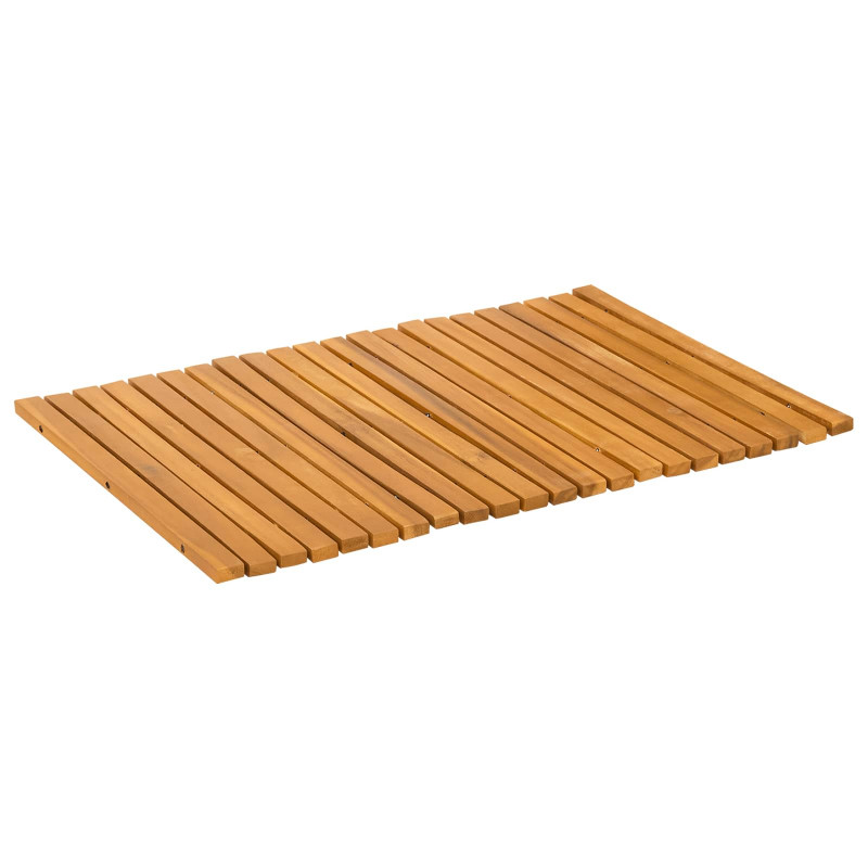 Mata do kąpieli Brązowy 60 x 40 cm Lite Drewno Akacji