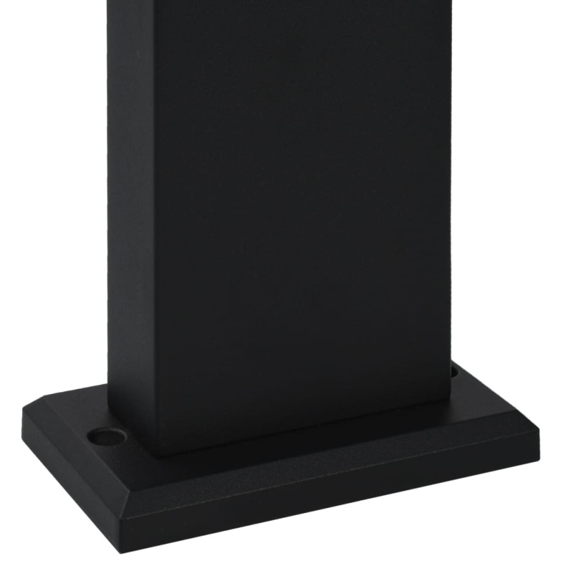 Zewnętrzne lampy stojące, 3 szt., czarne, 80 cm, aluminium