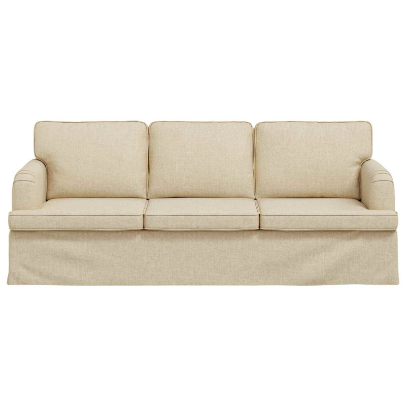 Sofa Kremowy 201 x 80 x 85 cm tkanina