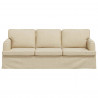 Sofa Kremowy 201 x 80 x 85 cm tkanina