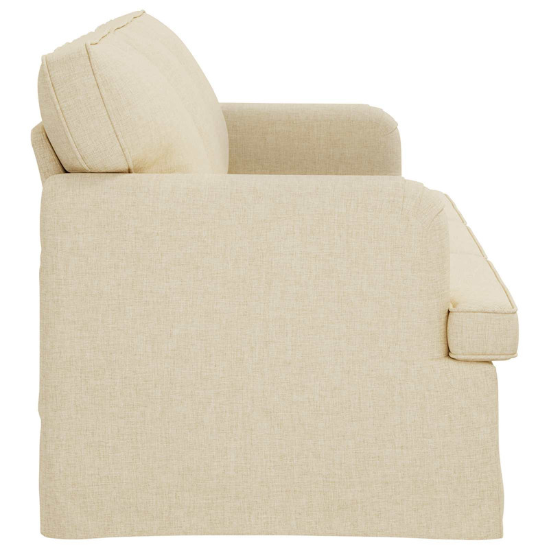 Sofa Kremowy 201 x 80 x 85 cm tkanina
