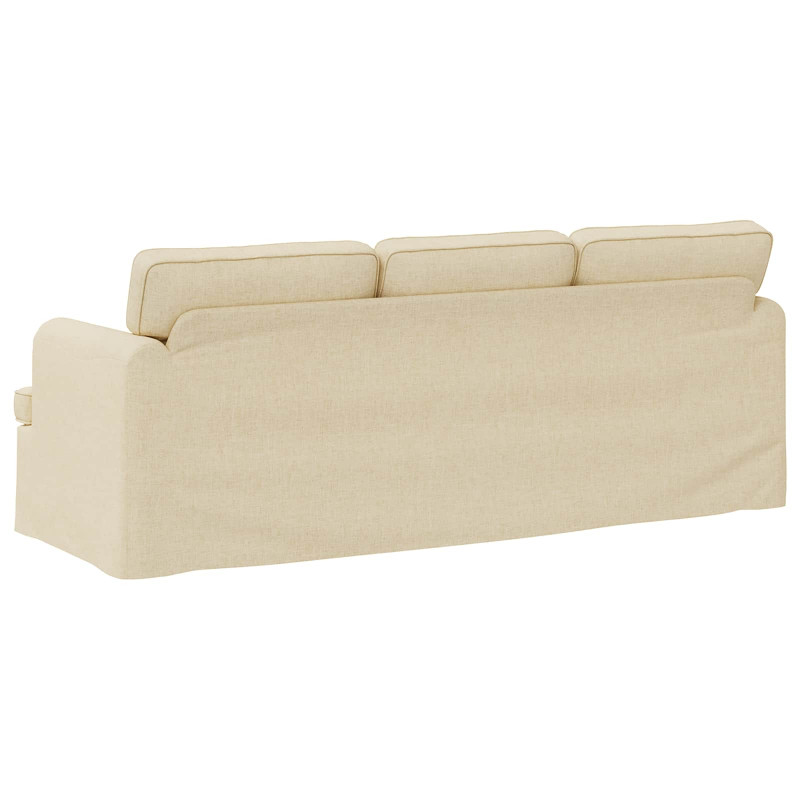 Sofa Kremowy 201 x 80 x 85 cm tkanina