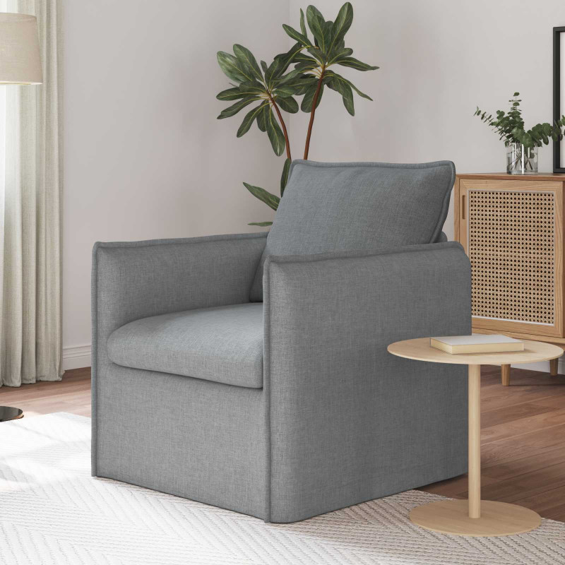 Sofa Jasnoszary 195 x 82 x 85 cm tkanina