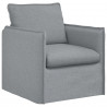 Sofa Jasnoszary 195 x 82 x 85 cm tkanina