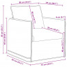 Sofa Jasnoszary 195 x 82 x 85 cm tkanina