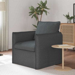 Sofa Ciemnoszary 195 x 82 x 85 cm tkanina