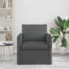 Sofa Ciemnoszary 195 x 82 x 85 cm tkanina