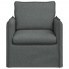 Sofa Ciemnoszary 195 x 82 x 85 cm tkanina