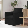 Sofa Czarny 195 x 82 x 85 cm tkanina