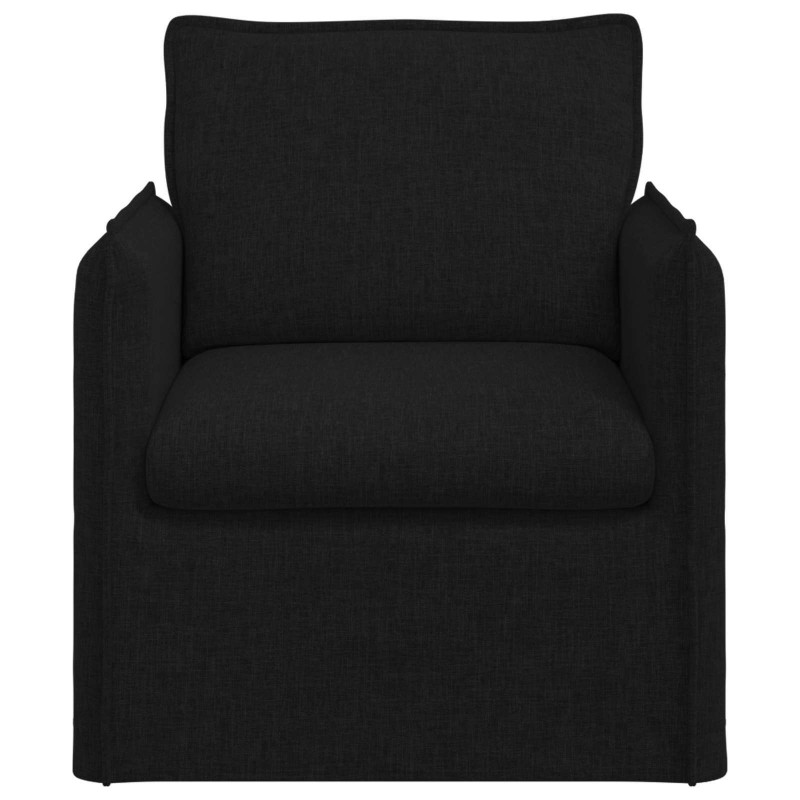 Sofa Czarny 195 x 82 x 85 cm tkanina