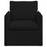 Sofa Czarny 195 x 82 x 85 cm tkanina