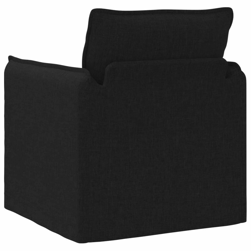 Sofa Czarny 195 x 82 x 85 cm tkanina
