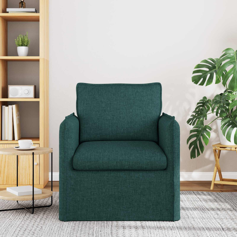 Sofa Ciemna zieleń 195 x 82 x 85 cm tkanina