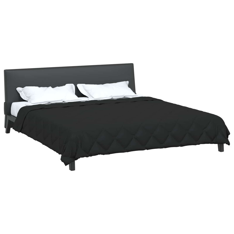 Kołdra na cały rok Czarny 240 x 260 cm Mikrofibra