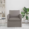 Sofa Ciemnoszary 195 x 82 x 85 cm tkanina