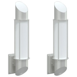 Kinkiety zewnętrzne, 2 szt. srebrne, stal nierdzewna