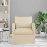 Sofa Kremowy 195 x 82 x 85 cm tkanina