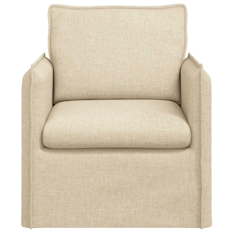 Sofa Kremowy 195 x 82 x 85 cm tkanina