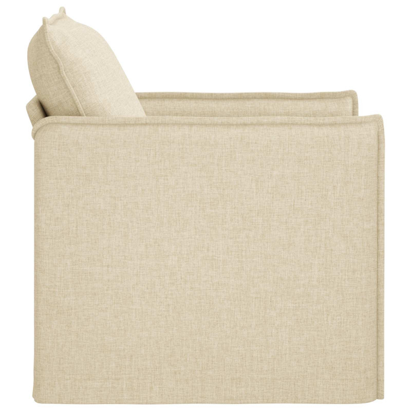 Sofa Kremowy 195 x 82 x 85 cm tkanina