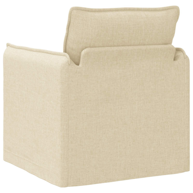 Sofa Kremowy 195 x 82 x 85 cm tkanina