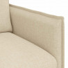 Sofa Kremowy 195 x 82 x 85 cm tkanina