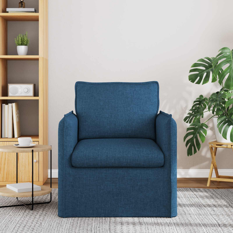 Sofa Niebieski 195 x 82 x 85 cm tkanina