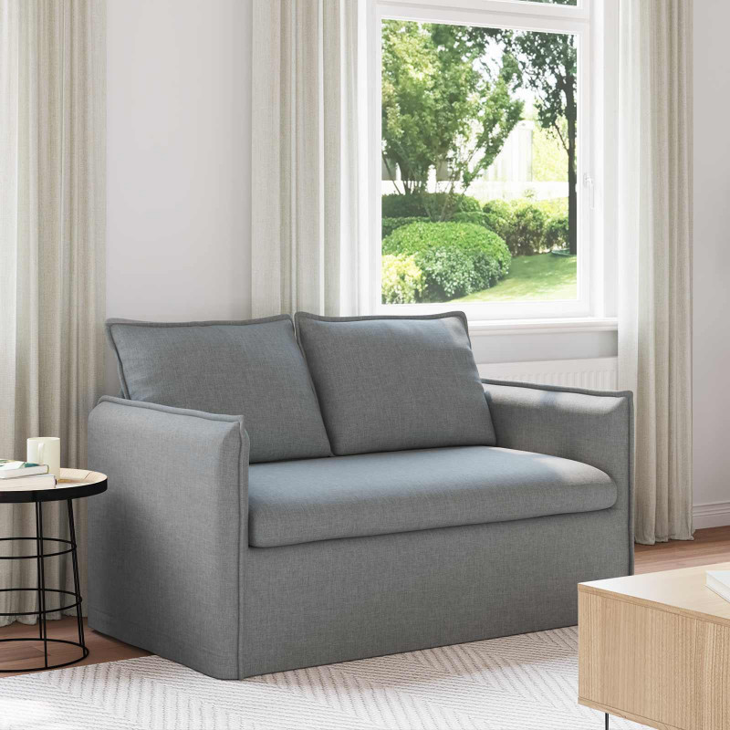 Sofa Jasnoszary 136 x 82 x 85 cm tkanina