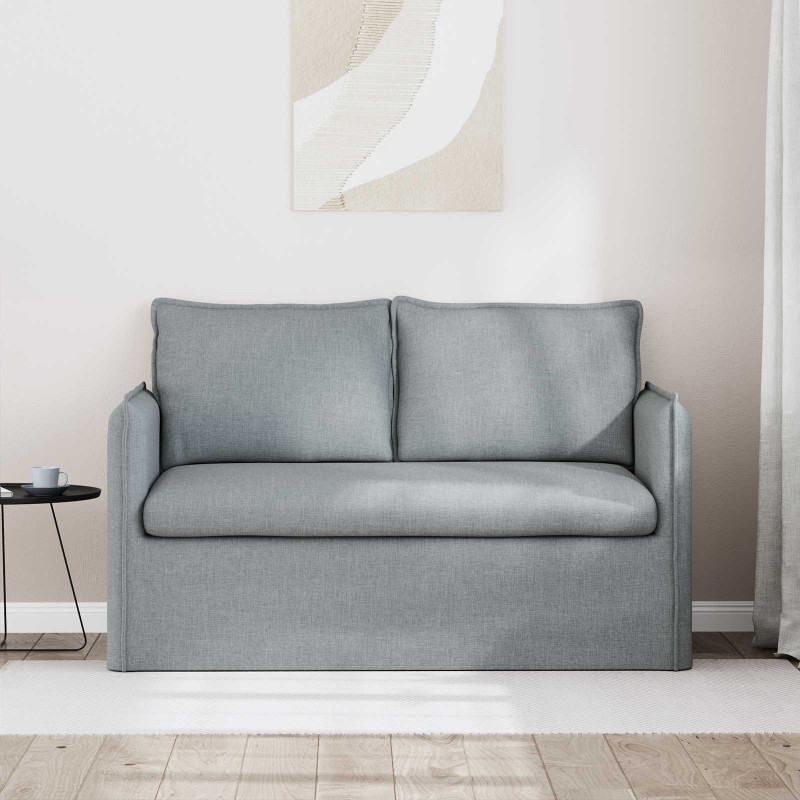Sofa Jasnoszary 136 x 82 x 85 cm tkanina