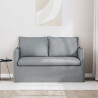 Sofa Jasnoszary 136 x 82 x 85 cm tkanina