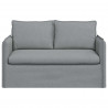 Sofa Jasnoszary 136 x 82 x 85 cm tkanina