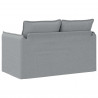 Sofa Jasnoszary 136 x 82 x 85 cm tkanina