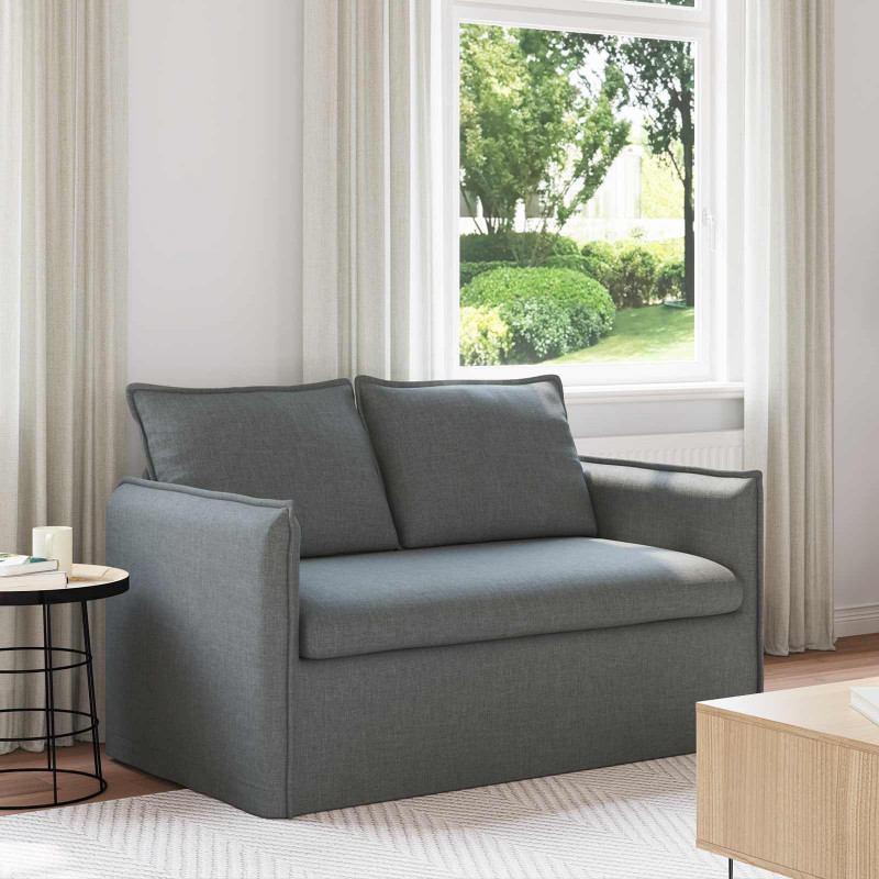 Sofa Ciemnoszary 136 x 82 x 85 cm tkanina