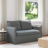 Sofa Ciemnoszary 136 x 82 x 85 cm tkanina