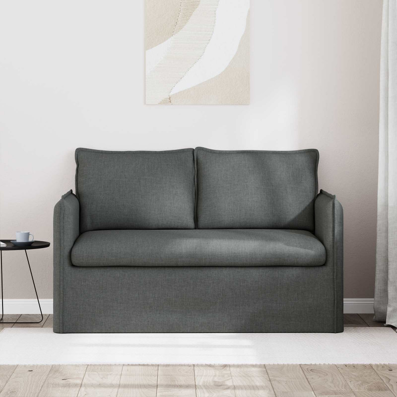 Sofa Ciemnoszary 136 x 82 x 85 cm tkanina