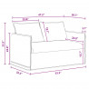 Sofa Ciemnoszary 136 x 82 x 85 cm tkanina