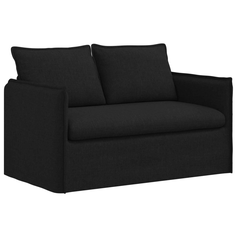 Sofa Czarny 136 x 82 x 85 cm tkanina