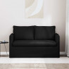 Sofa Czarny 136 x 82 x 85 cm tkanina